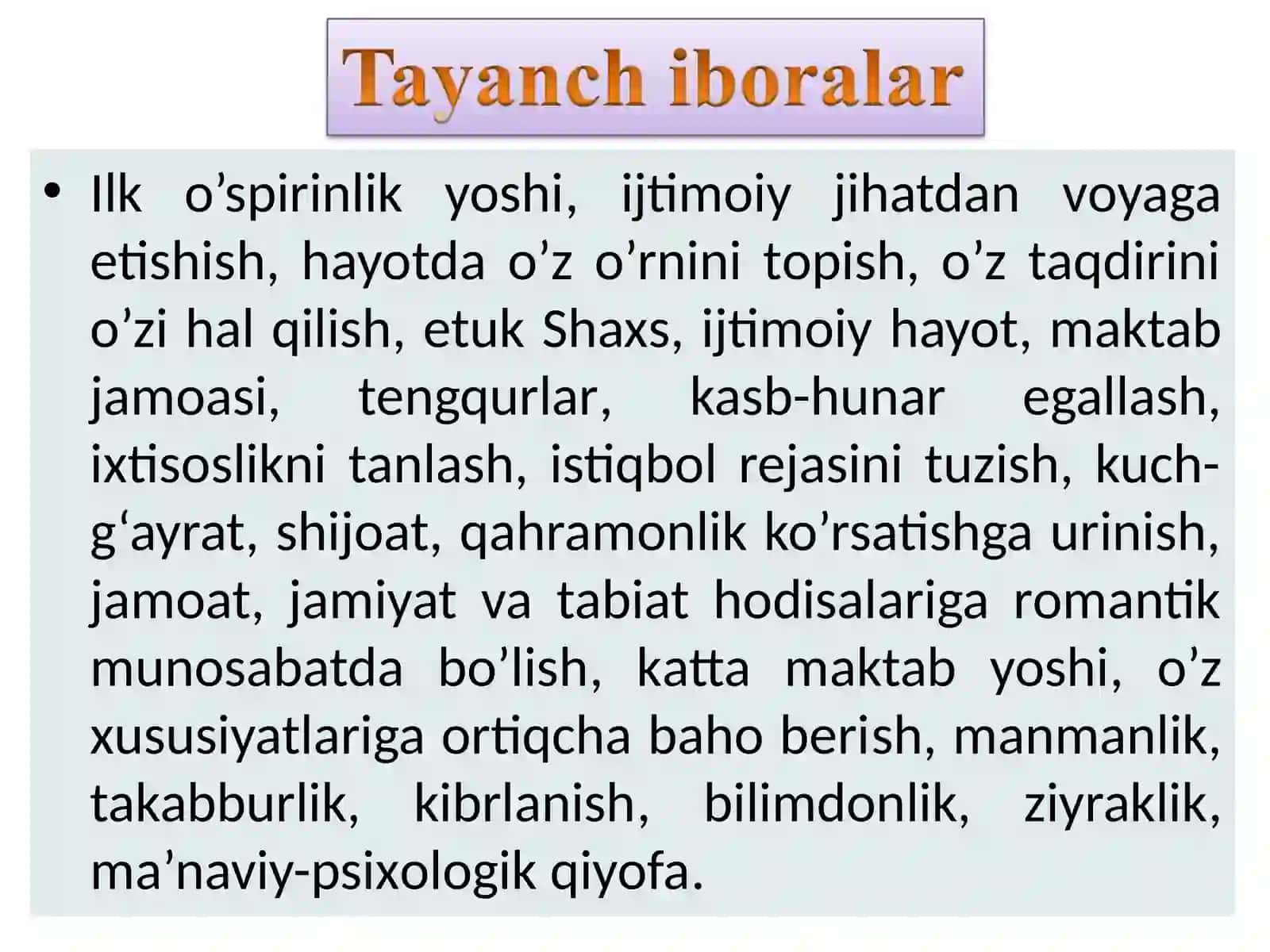 O’spirin psixologiyasi 3