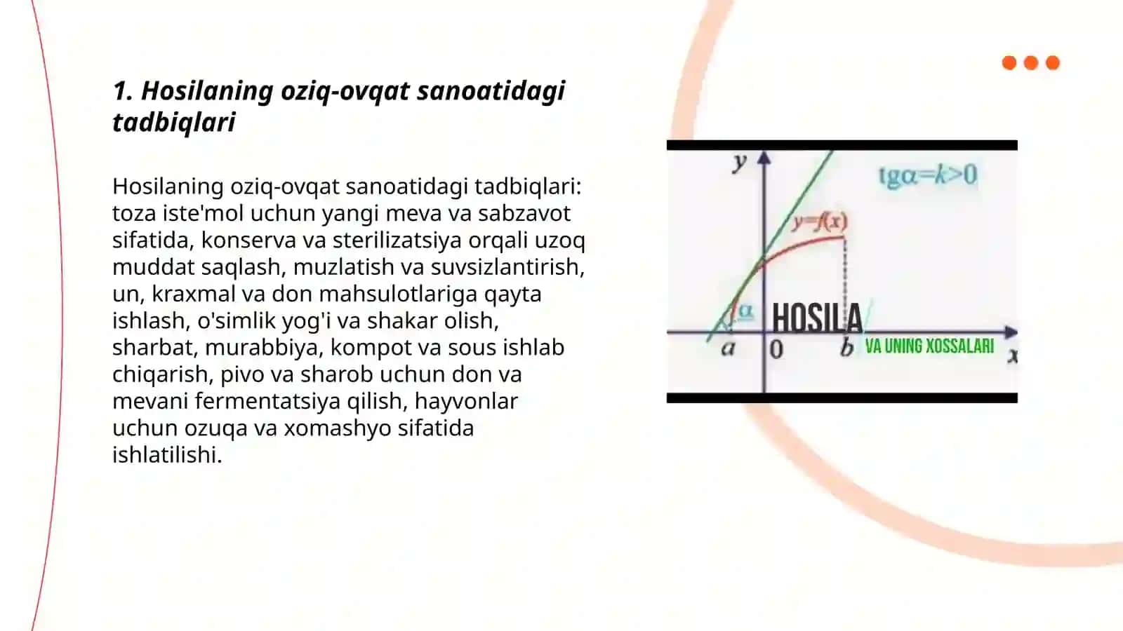 Hosilaning tadbiqlari 3