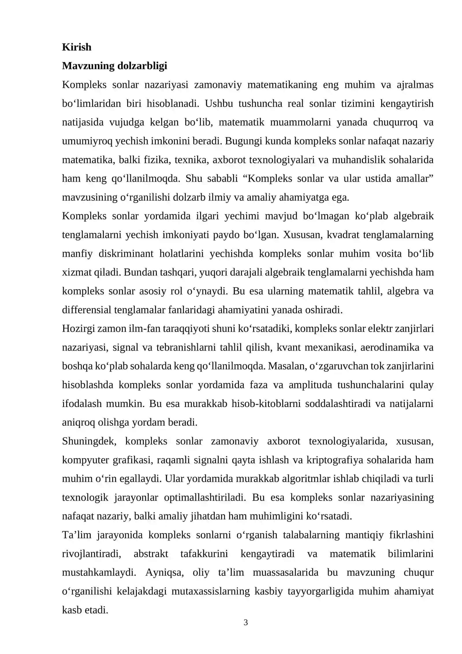 KOMPLEKS SONLAR VA ULAR USTIDA AMALLAR 3