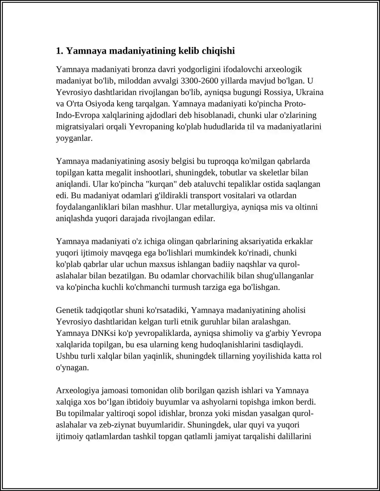 YAMNAYA MADANIYATI 3