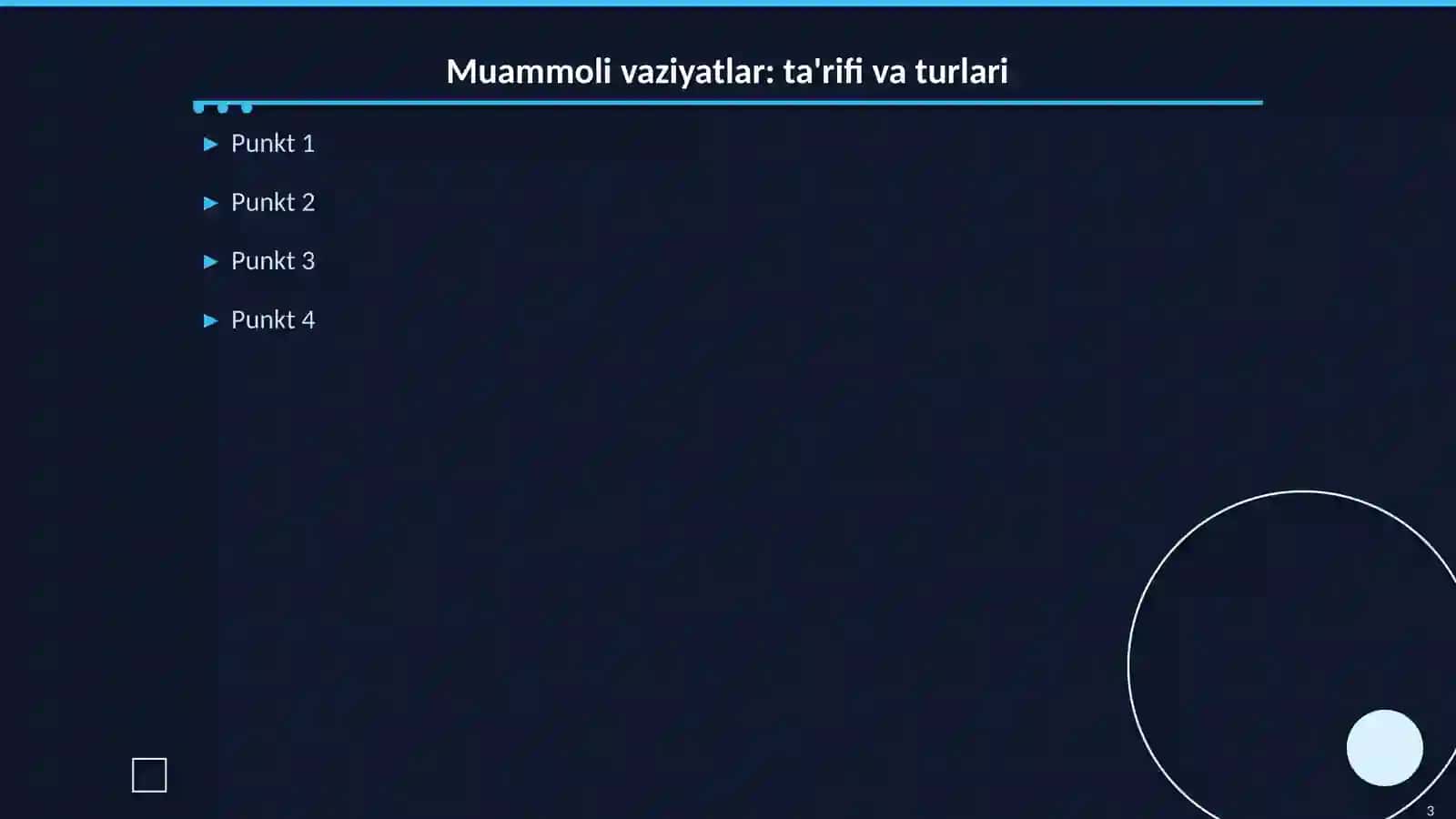 Oʻqituvchi faoliyatida muammoli vaziyatlarni hal qilish kompetensiyasi 3