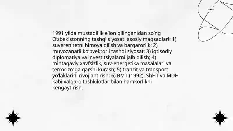 Oʻzbekiston va jahon hamjamiyati 3