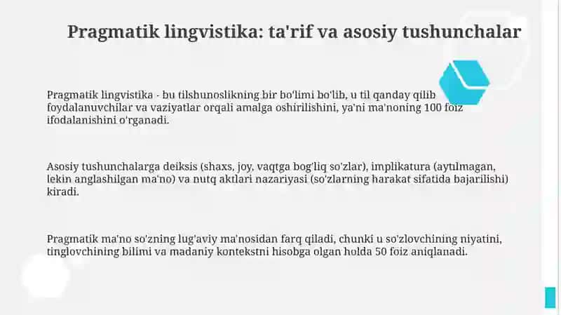 Pragmalingvistik yondashuv 3