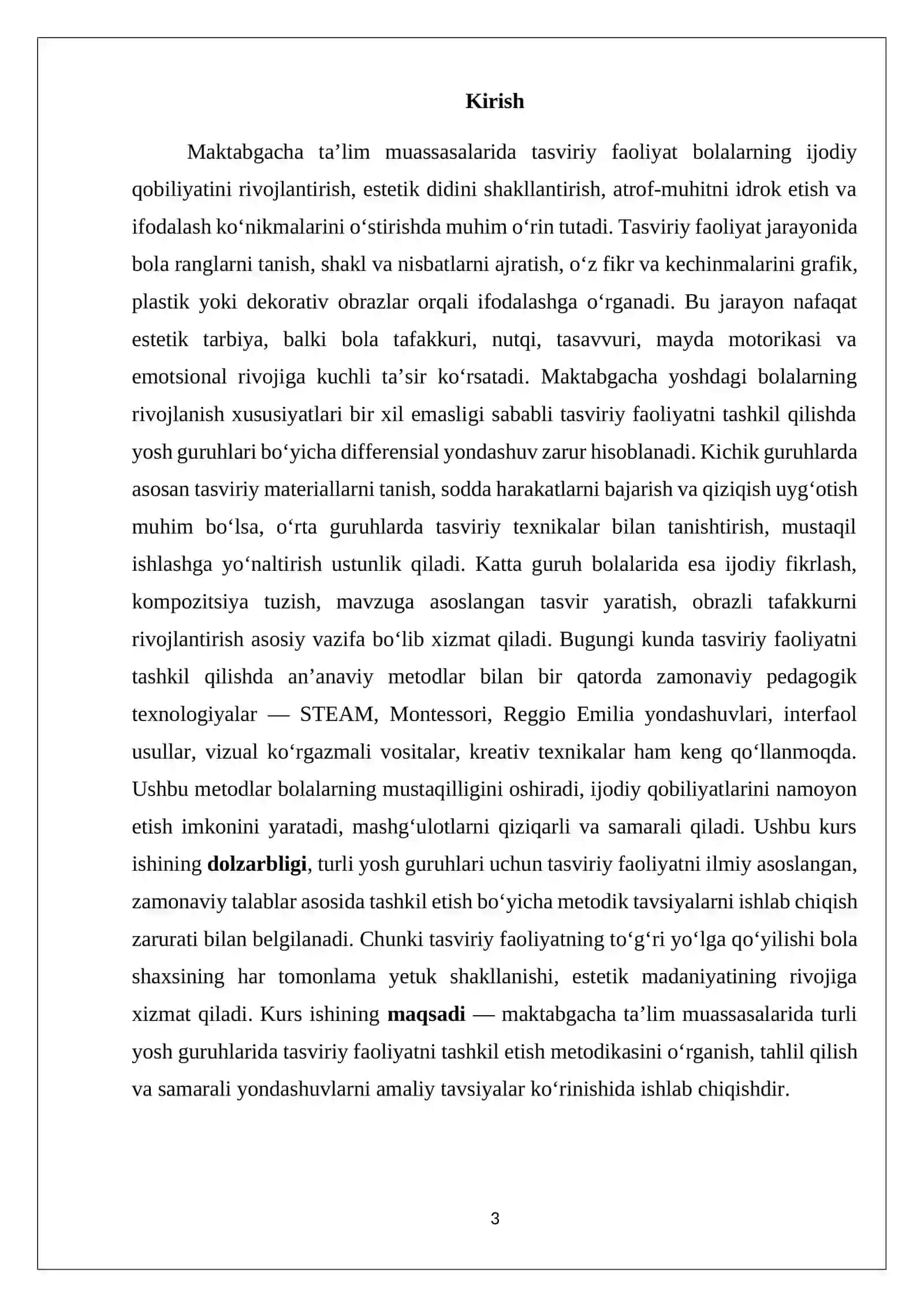 Turli yosh guruhida tasviriy faoliyatni tashkil qilish metodikasi 3