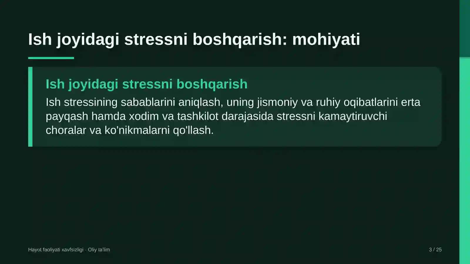 Folklor jamoalarida ish joyidagi stressni boshqarish 3