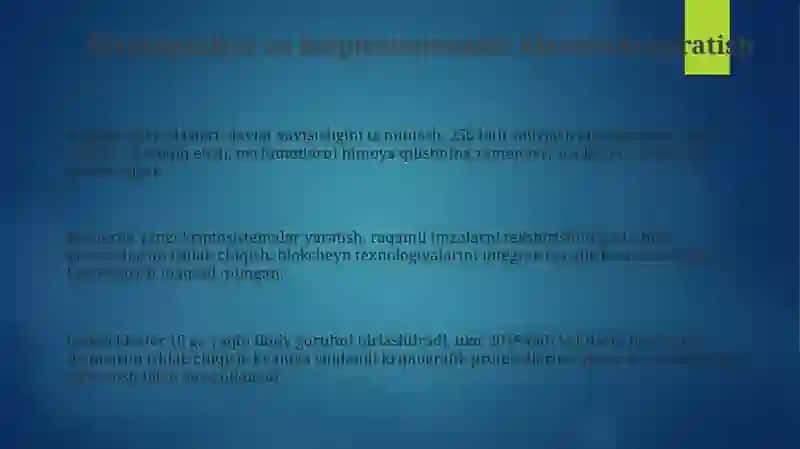 Kriptografiya va kriptotizimlar uchun klaster tuzing 3