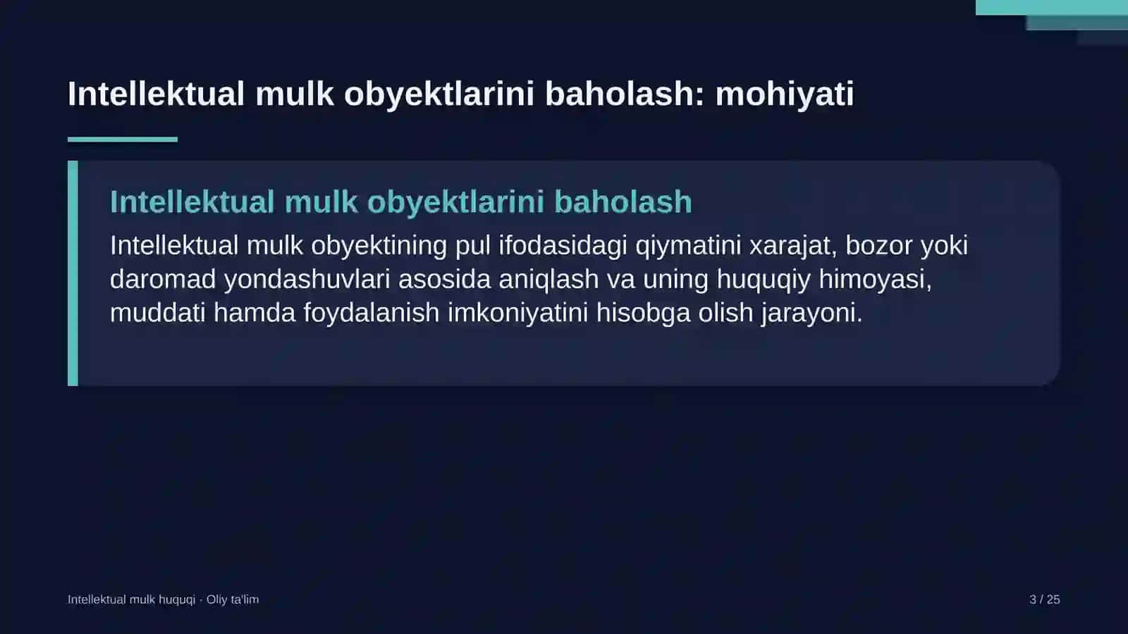 Hamshiralik ishida intellektual mulk obyektlarini baholash 3