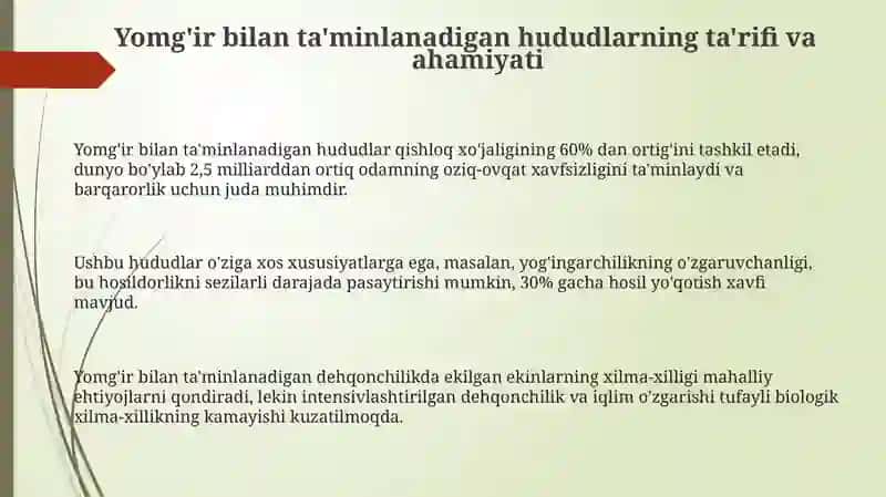 Yomg'irli hududlar ob-havosining tahlili 3