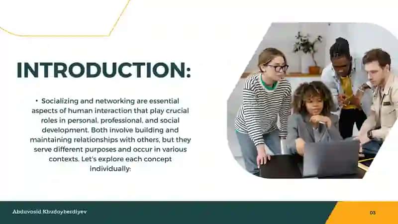 Socializing and networking 3