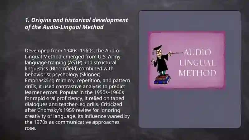 The audio-lingual method 3