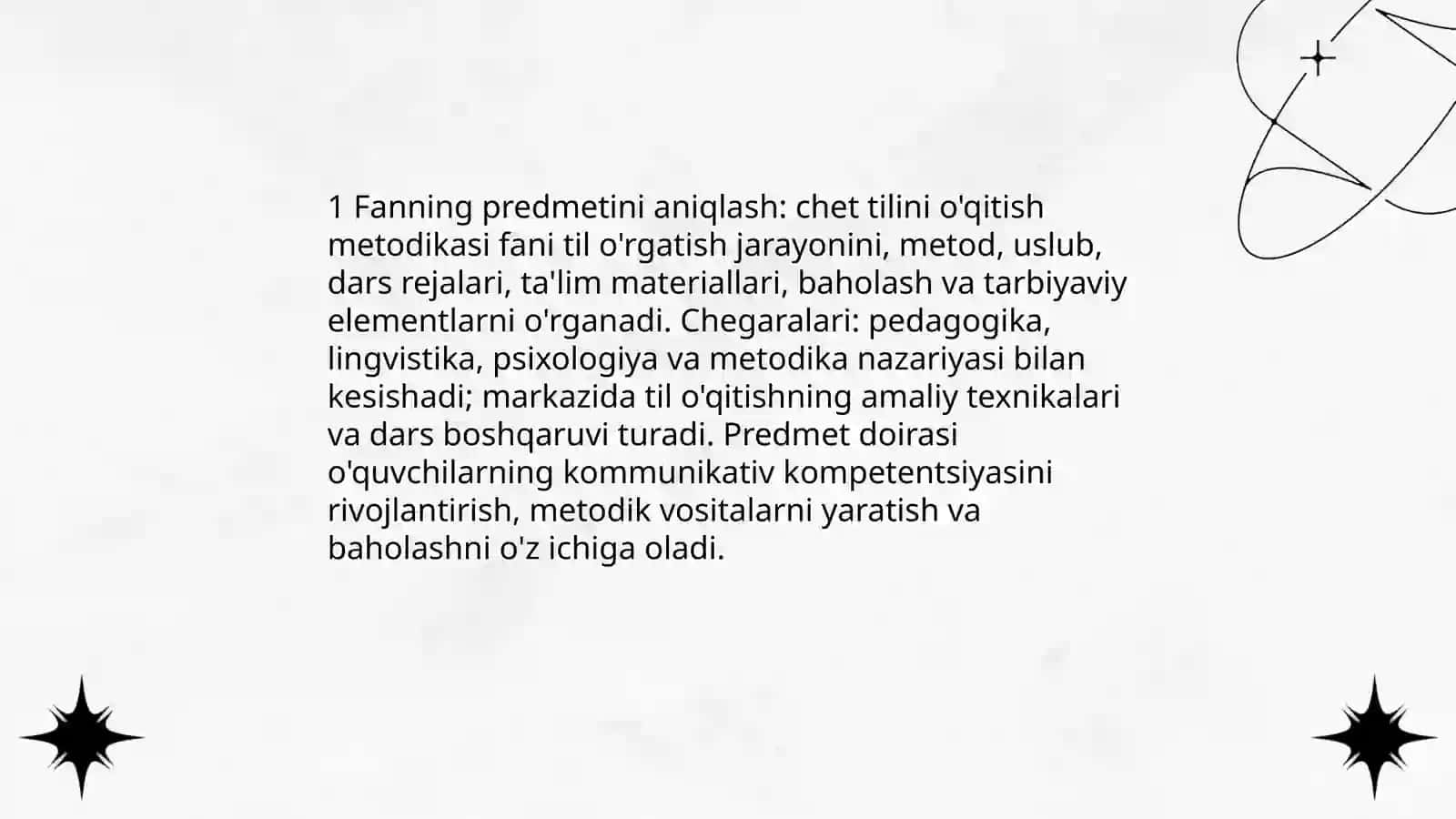 Chet tilini o'qitish metodikasi 3