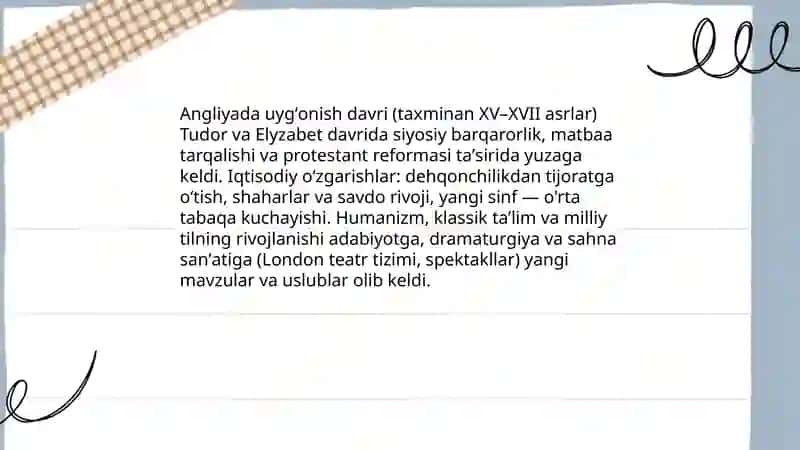 Angliyada uygʻonish davri adabiyoti 3