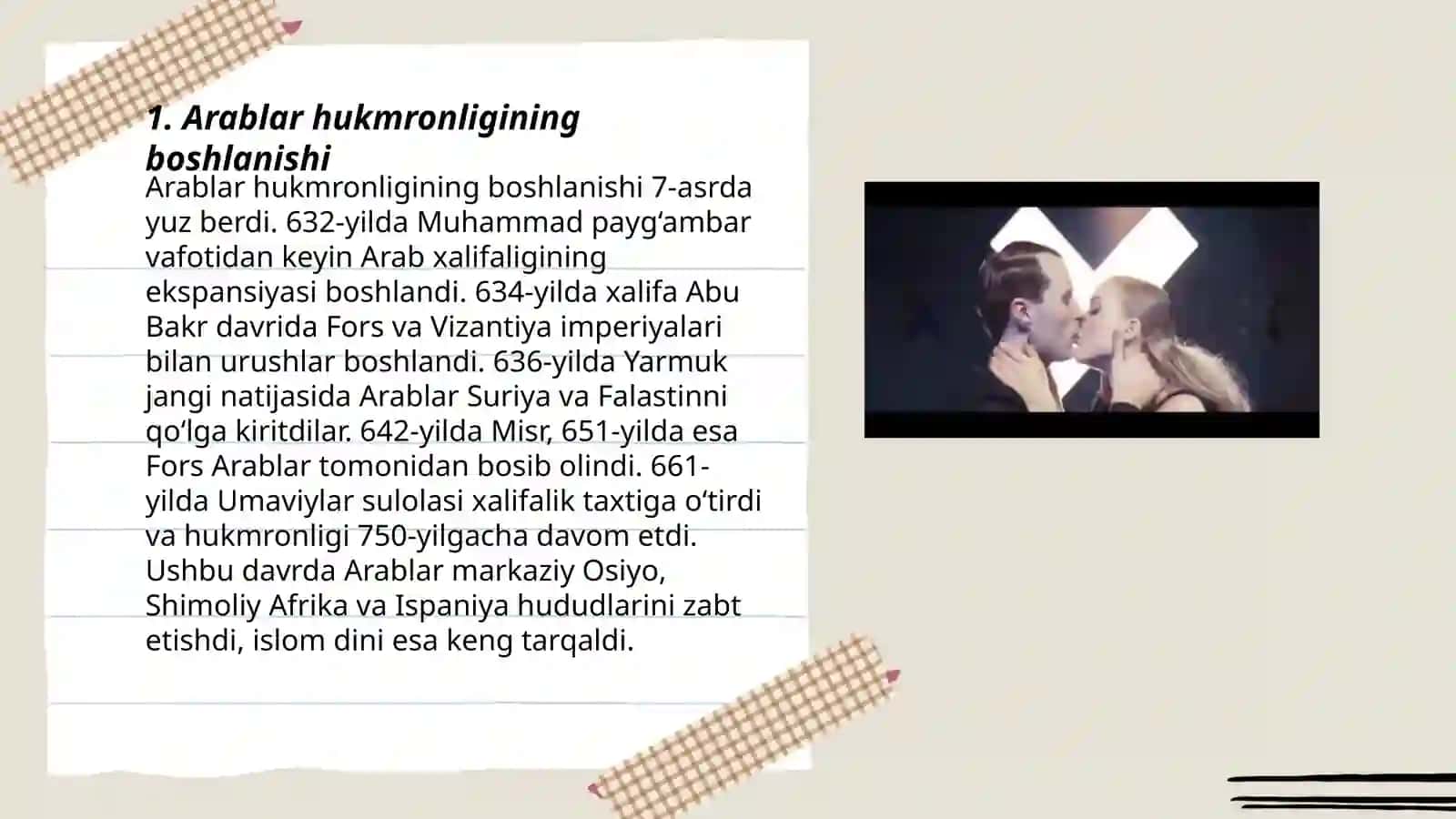 Arablar hukmronligining boshlanishi 3