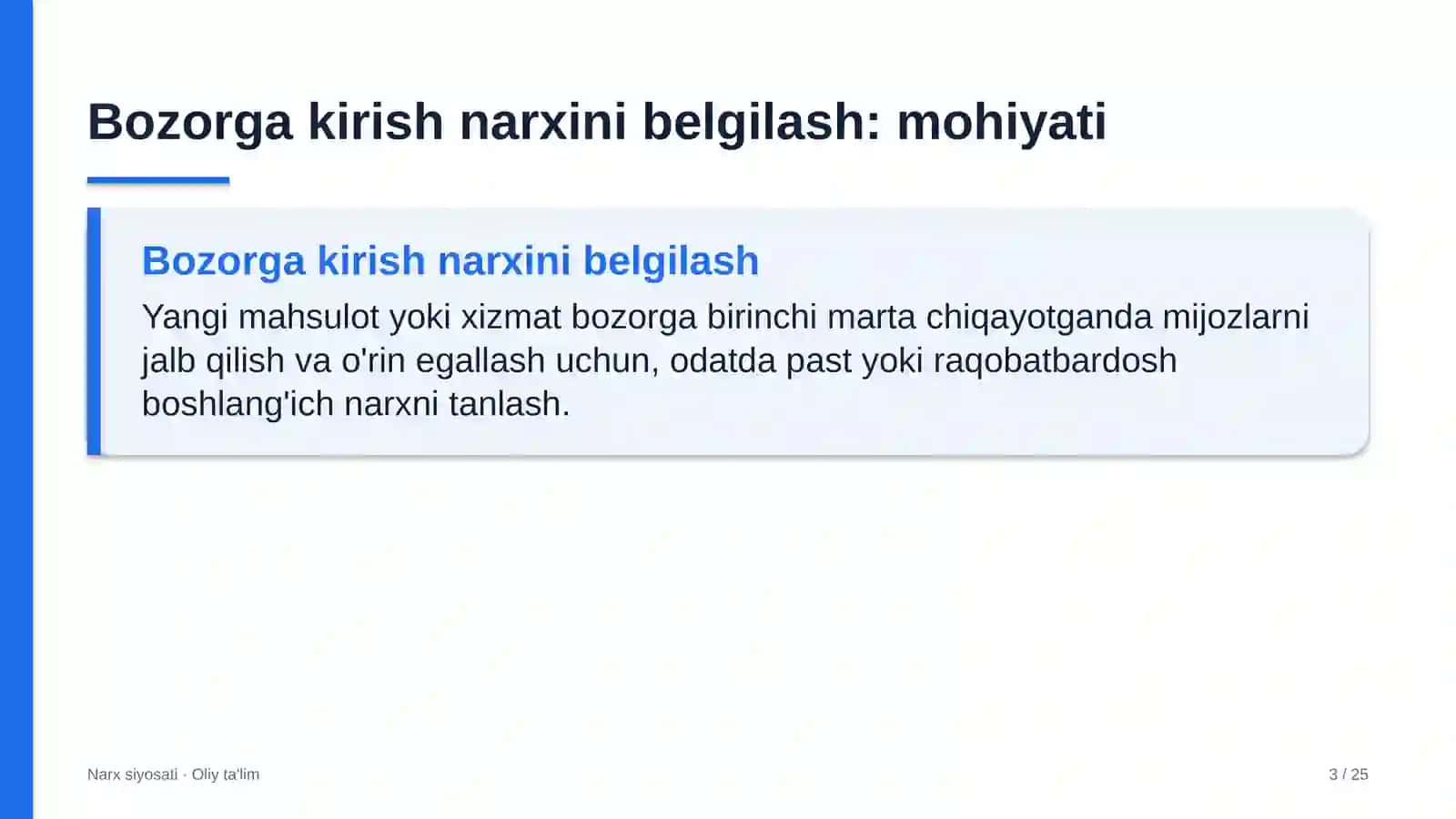 mikroelektronika sohasida bozorga kirish narxini belgilash 2306 3