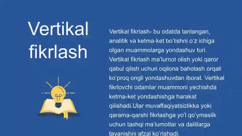 Vertikal va lateral fikrlash 3