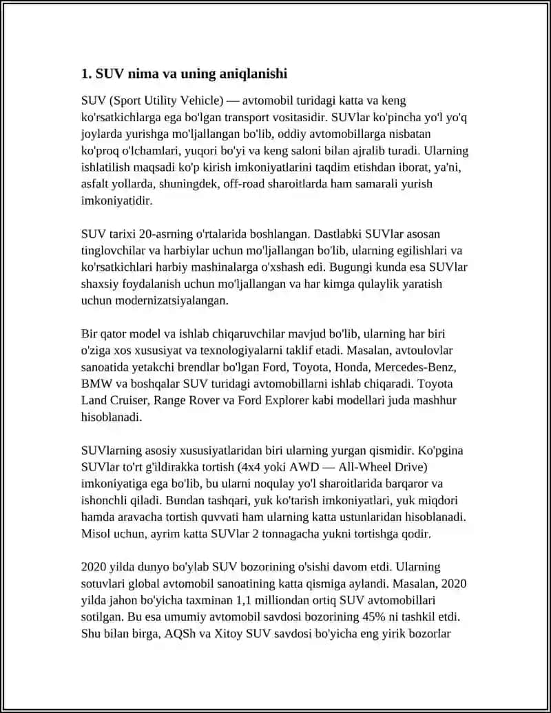 SUVlar 3