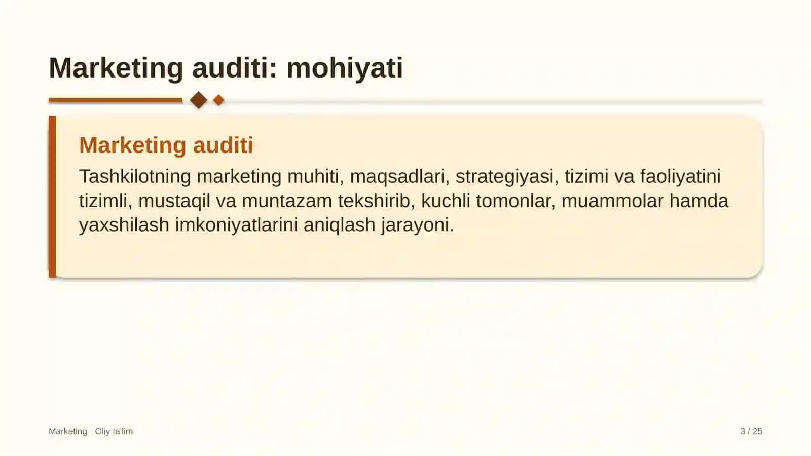 Tashqi savdoda marketing auditi 3