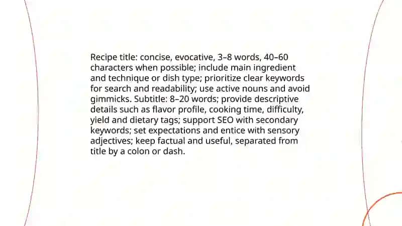 Writing recipes 3