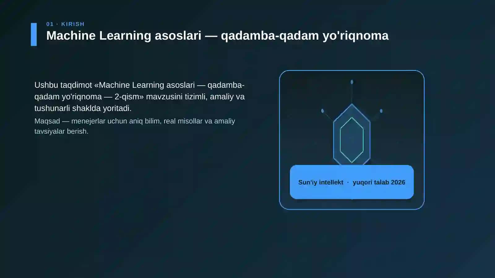 Machine Learning asoslari — qadamba-qadam yo'riqnoma — 2-qism 3