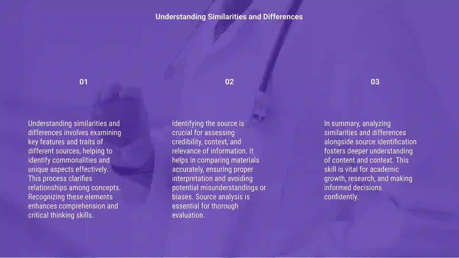 Understanding Similarities and Differences 3