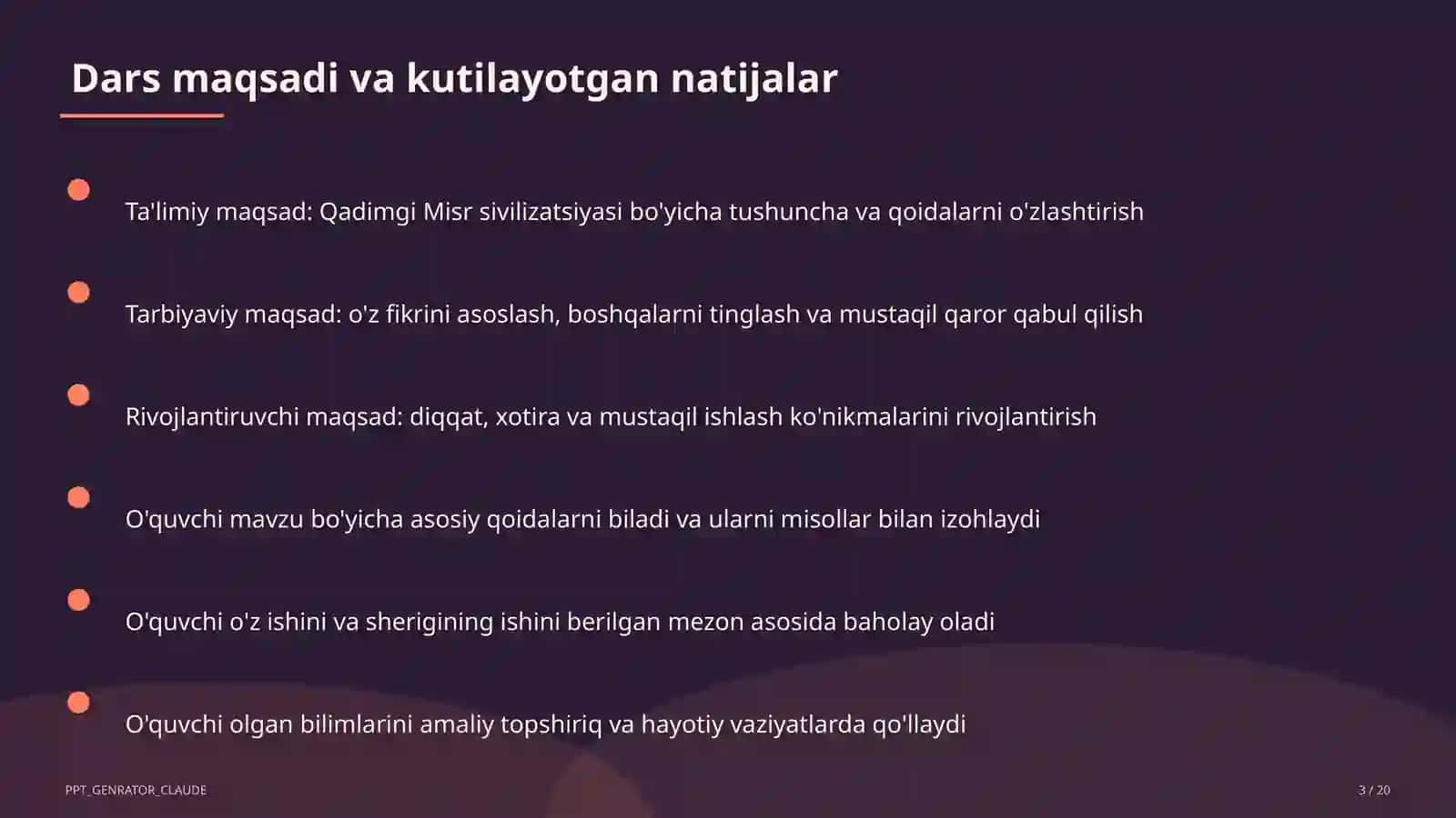 Qadimgi Misr sivilizatsiyasi (6-sinf) 3