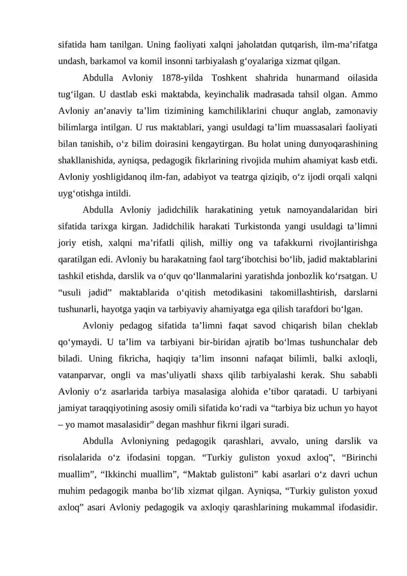 Abdulla Avloniyning komil inson haqidagi qarashlari 3