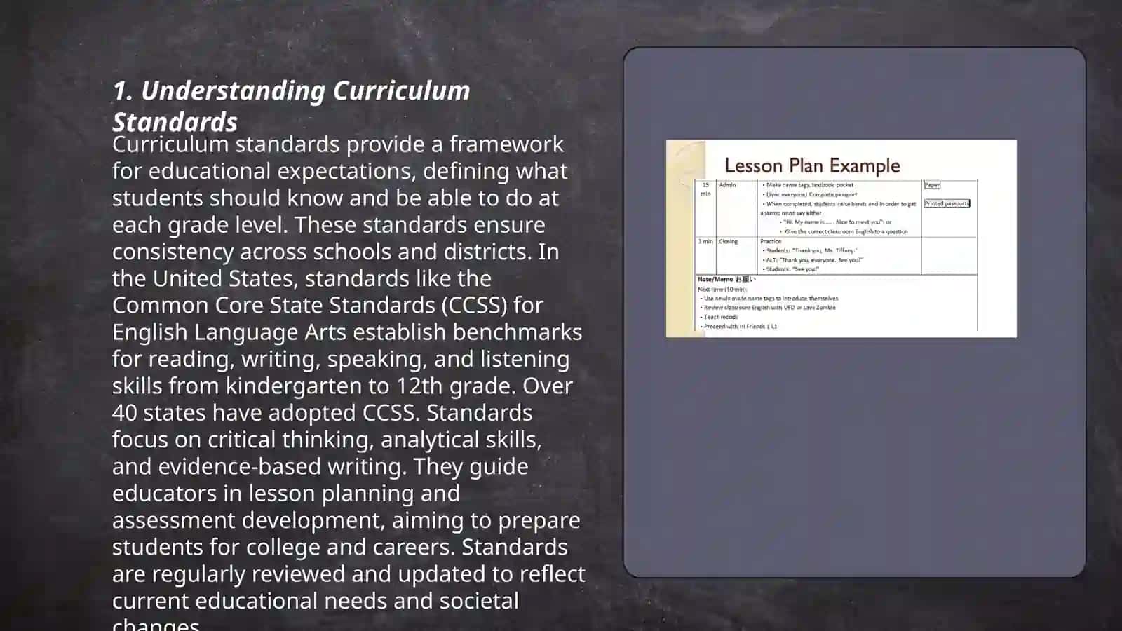 Lesson planing 3