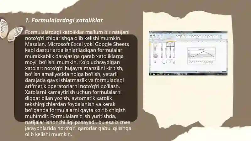 Excel dasturidagi xatoliklar 3