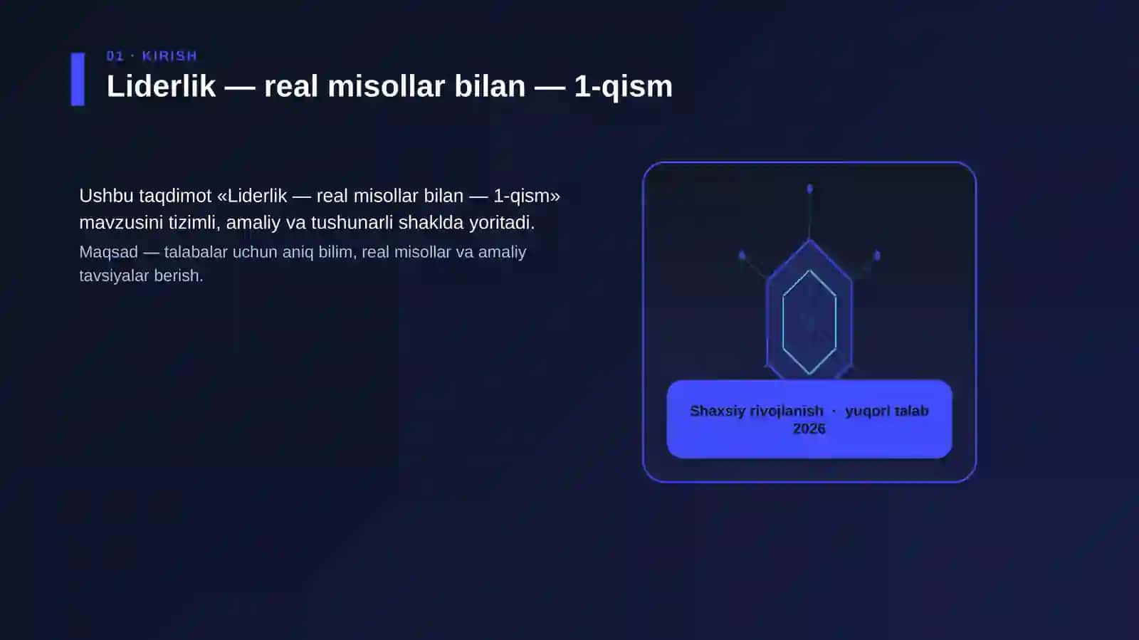 Liderlik - real misollar bilan - 1-qism 3