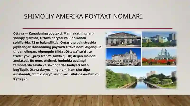 Amerika poytaxt shahar nomlari 3