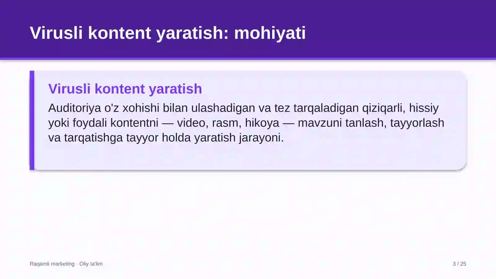 Developerlik kompaniyalarida virusli kontent yaratish 3