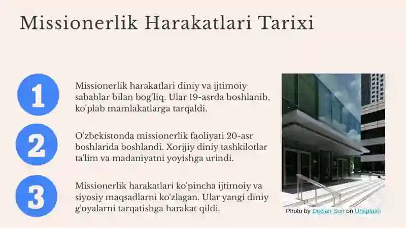Missionerlik Harakatlari Tarixi va Ta'siri 3