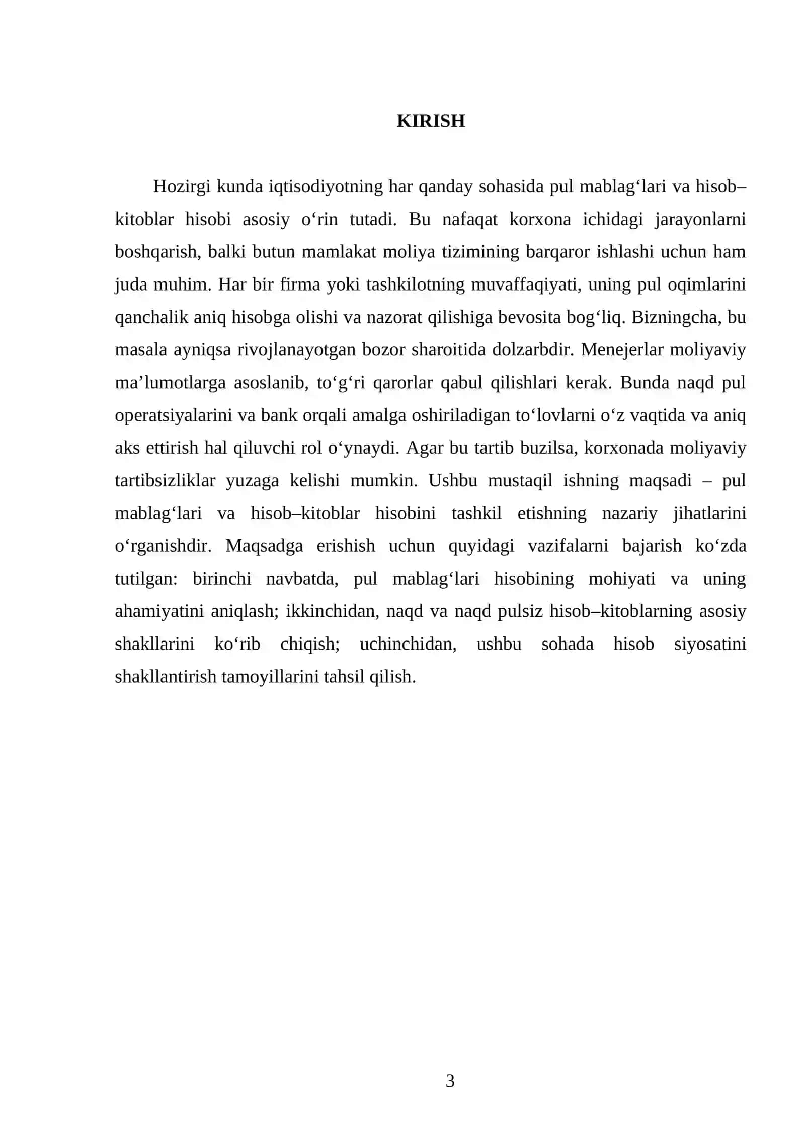 Pul mablag’lari va hisob–kitoblar hisobi 3