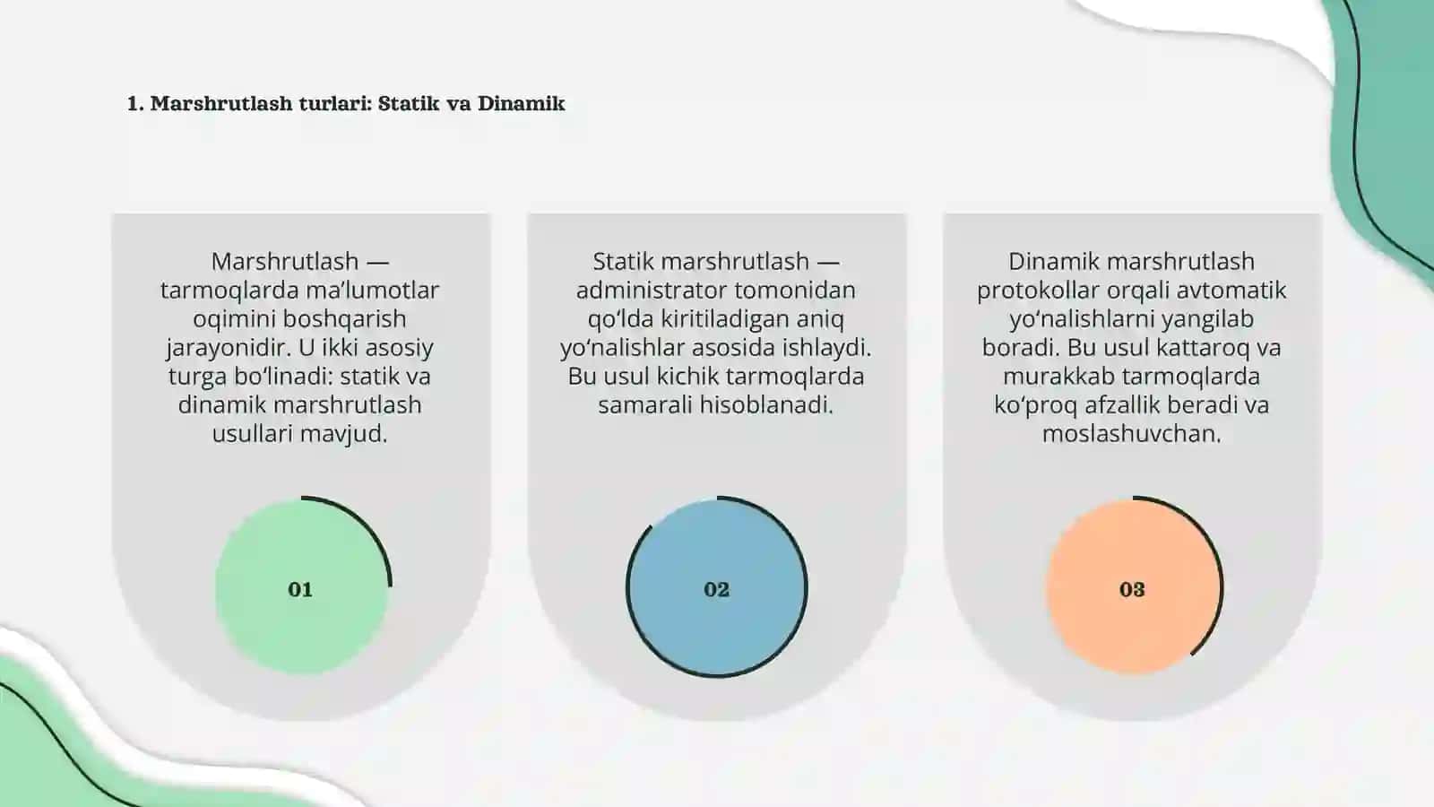Statik va dinamik marshrutlash 3