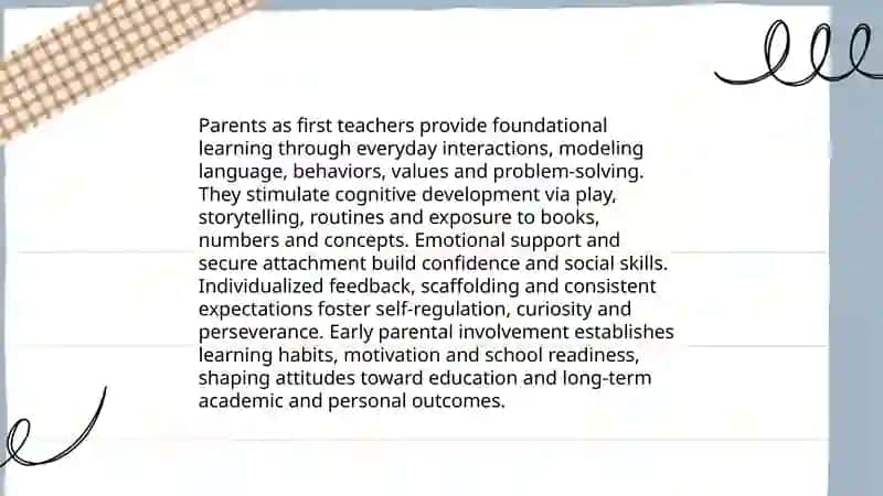 Are parents good teachers 3