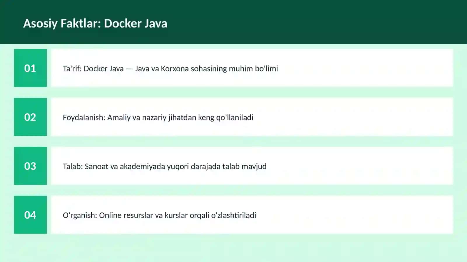 DASTURLASH | JAVA VA KORXONA 3