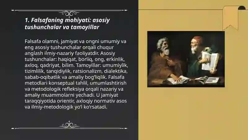 Falsafaning mohiyati va jamiyat taraqqiyotidagi roli 3