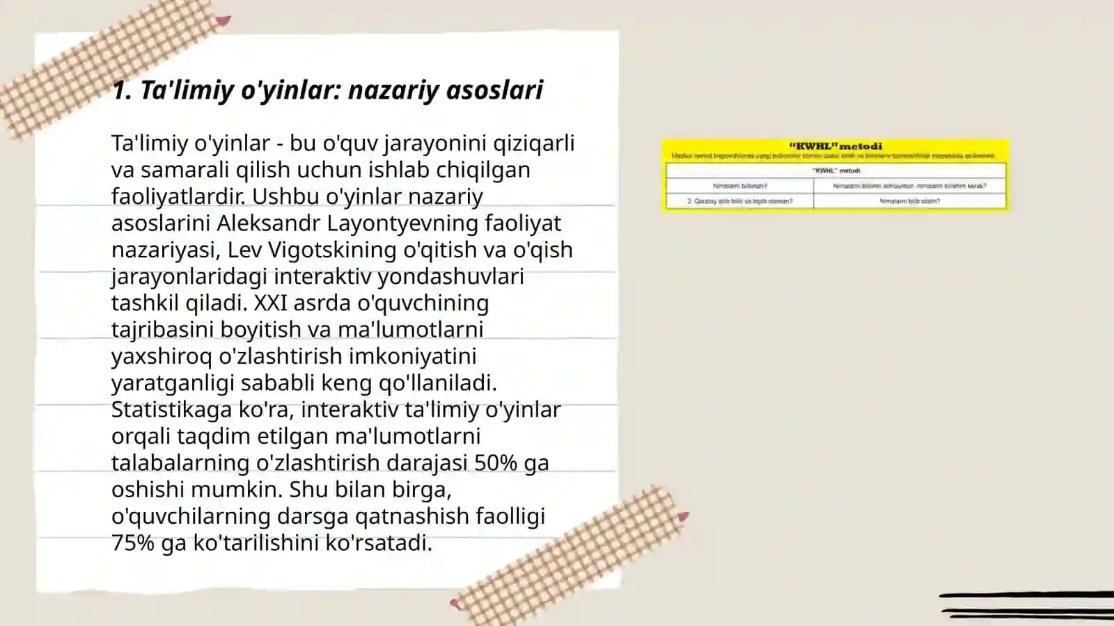 Boshlang'ich ta'lim fanlarini o'qitishda talimiy o'yinlarning ahamiyati Keys - stadi usulining o'ziga xosligi 3