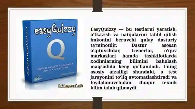 EasyQuizzy dasturlari va ularning imkoniyatlari (TAQDIMOT) 3