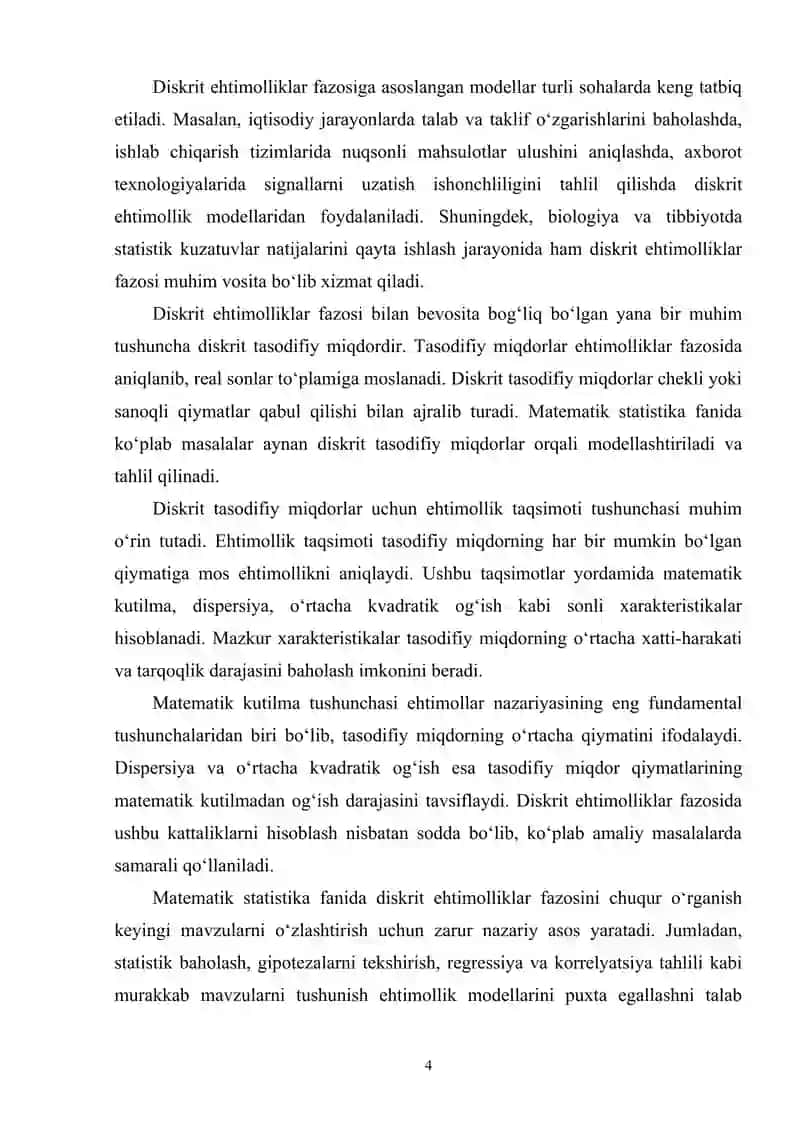 DISKRIT EHTIMOLLIKLAR FAZOSI 3
