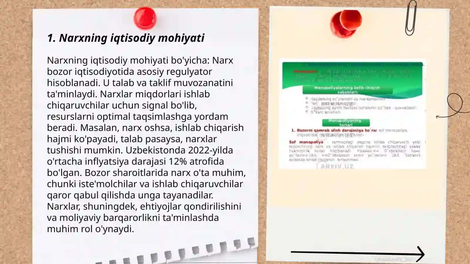 Narxning mohiyati ca shakllanish xususiyatlar 3