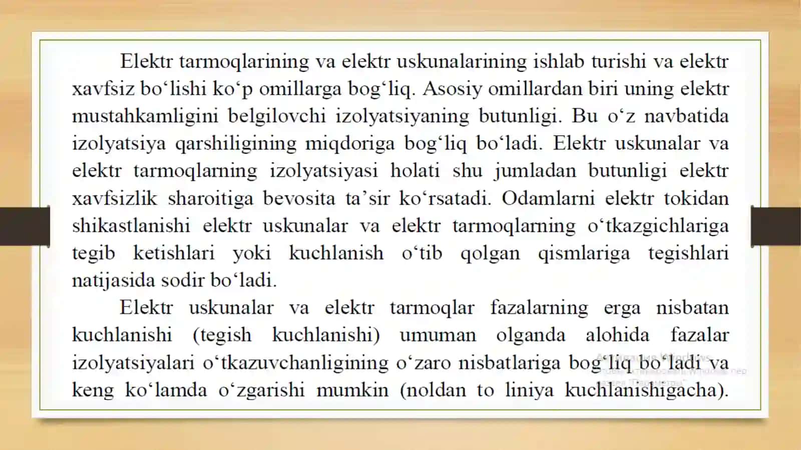 Elektrtarmoqlardagiishlar 3