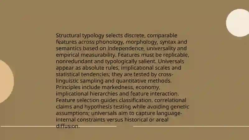 Structural and Genetic Typology: Principles and Differences 3