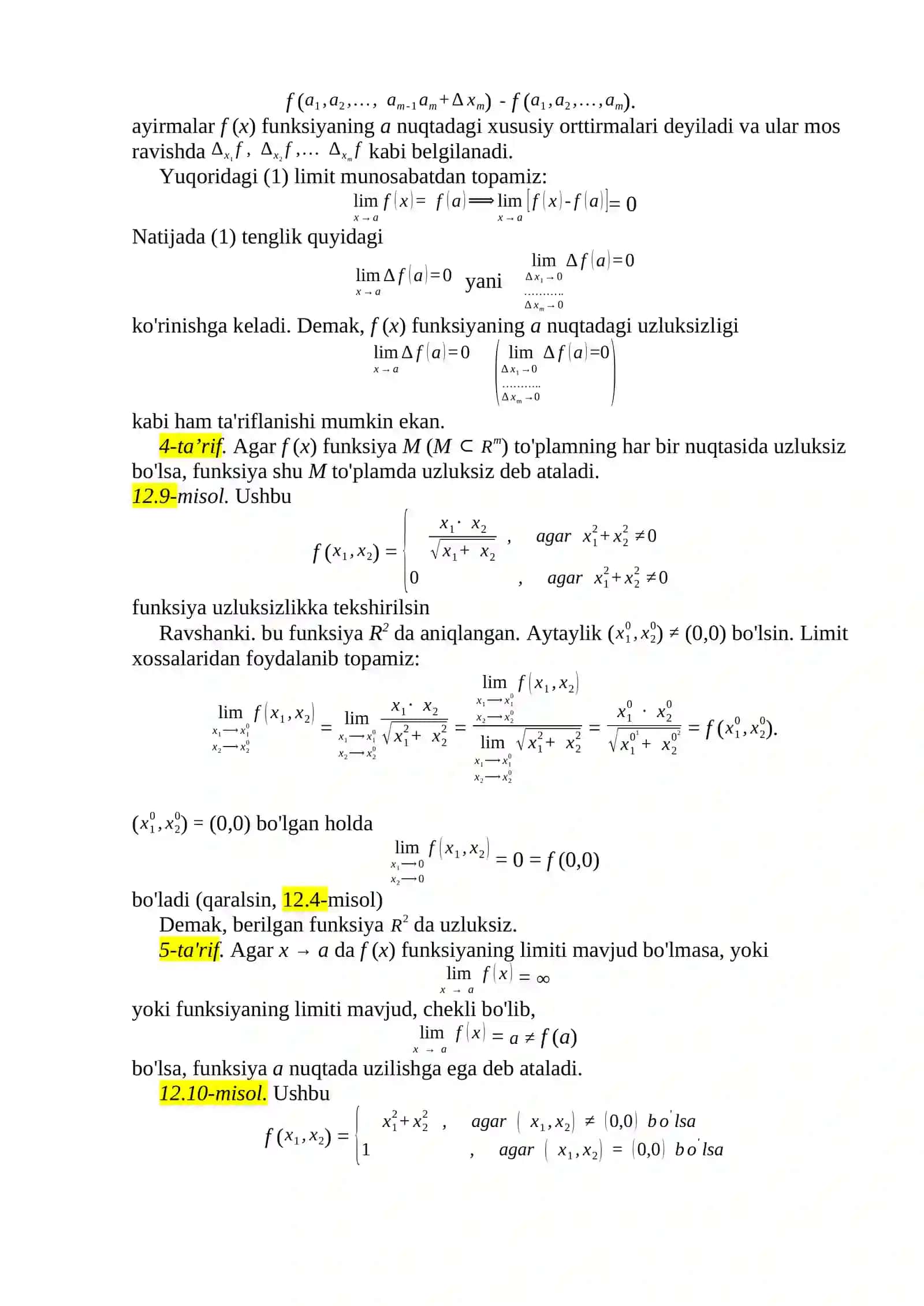 Matematik Analiz 3