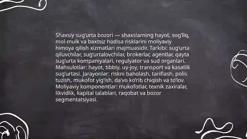shaxsiy sug’urta bozori 3