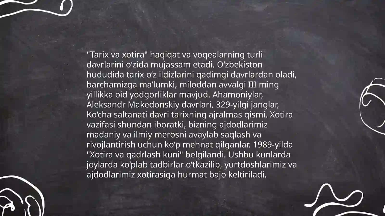 Xotira mavzusi 3
