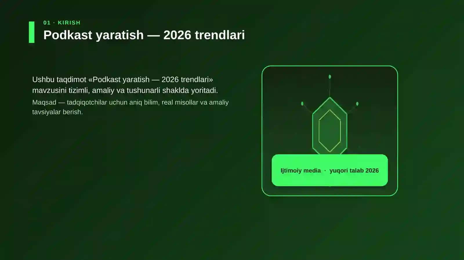 Podkast yaratish — 2026 trendlari 3