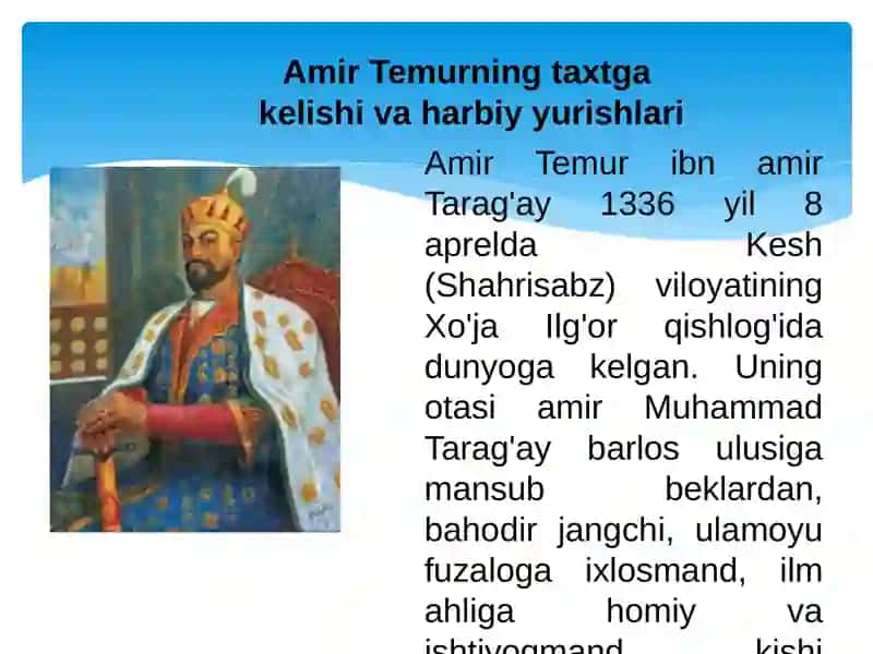 Amir Temur va Temuriylar davri 3