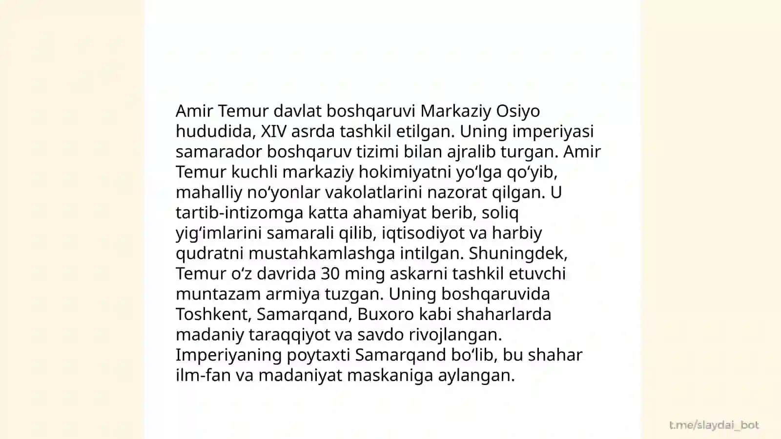 Amir Temur siyosati 3