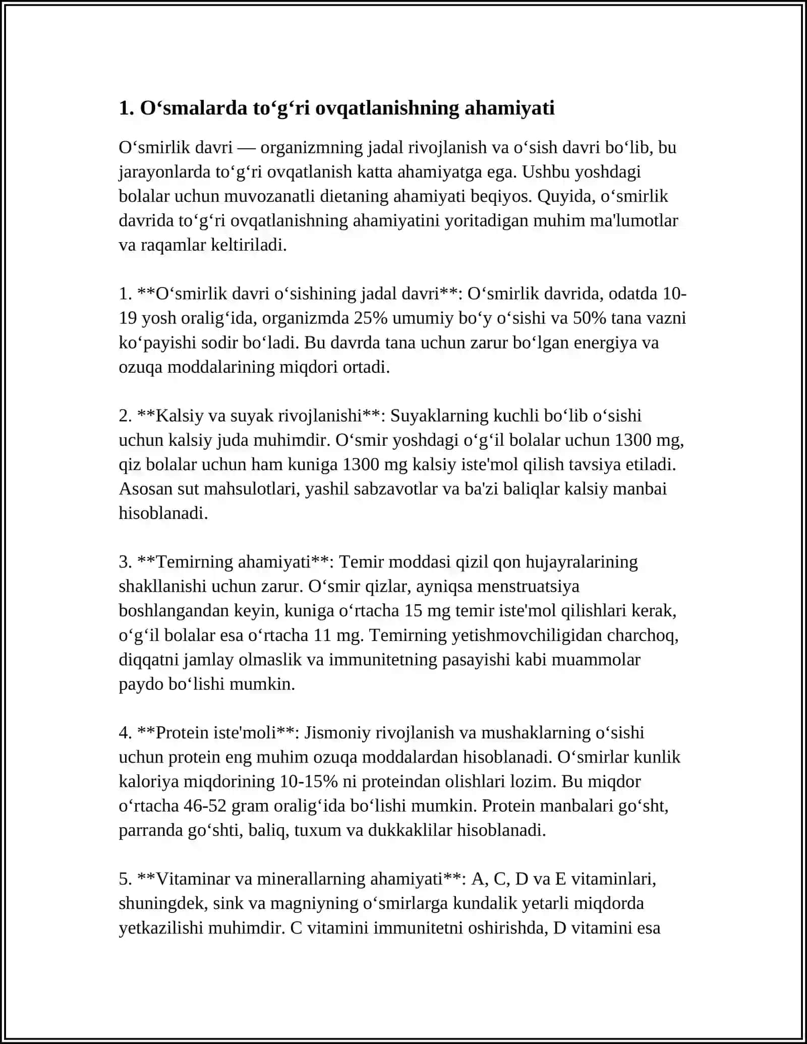 KEKSALARNI OVQATLANISHI O‘SMA KASALIKLARIDA OVQATLANTIRISH 3